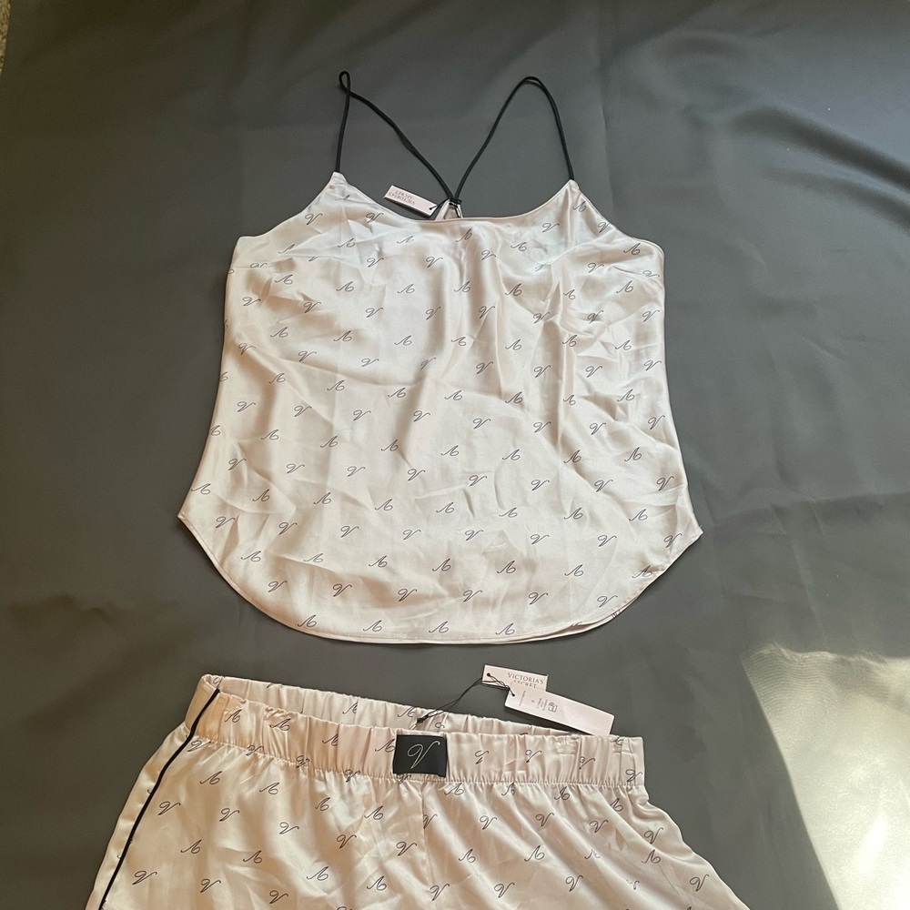 Victoria Secret SMALL satin pajama set
